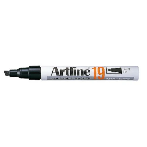 Artline Merketusj 19, 5×2 mm kuttet spiss, svart. v:3445992