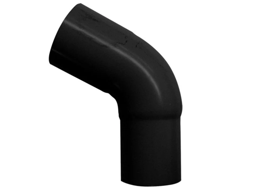 Bend 75 grader 75 mm sort plast v:3039176 Bend 75 grader 75 mm sort plast v:3039176