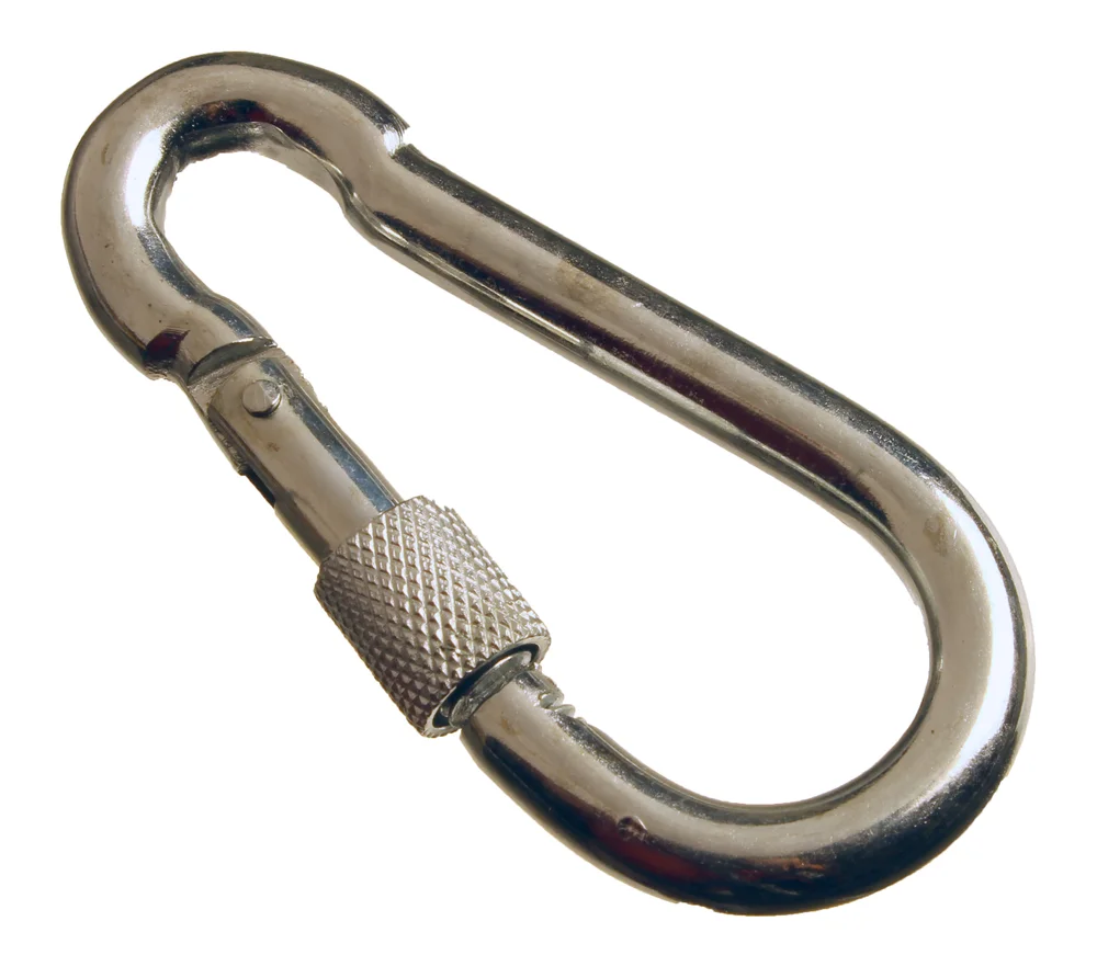 Karabinkrok m/lås 8×80 mm 1 stk blå v:8971127
