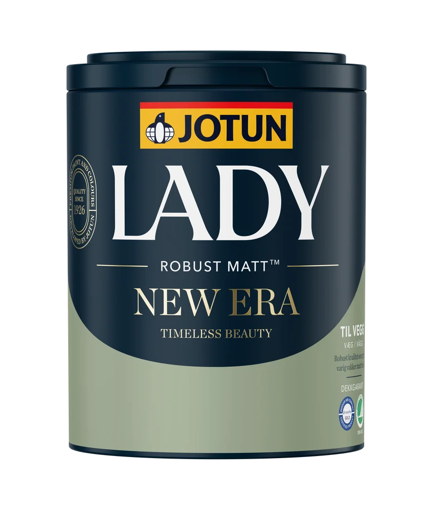 LADY New Era robust matt veggmaling B-base 0,68 l fra Jotun v:3594811 LADY New Era robust matt veggmaling B-base 0,68 l fra Jotun v:3594811