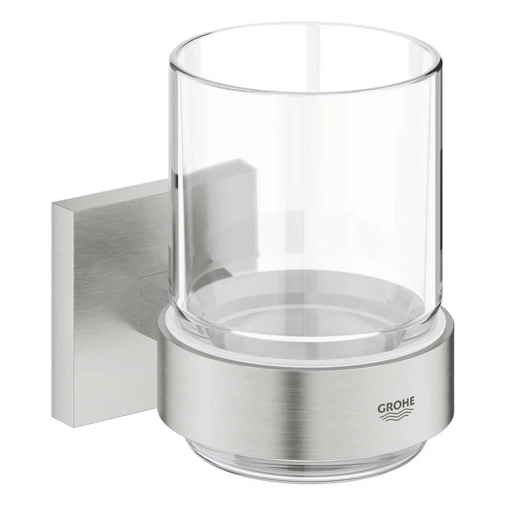 GROHE START CUBE GLASS MED HOLDER SUPERSTEEL v:4679208 GROHE START CUBE GLASS MED HOLDER SUPERSTEEL v:4679208