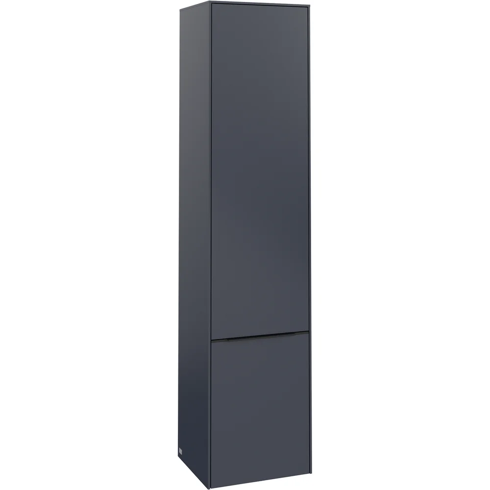 V&B SUBWAY 3.0 HØYSKAP 40X171 HØYRE 2 DØRER MARINE BLUE HÅNDTAK I VOLCANO BLACK v:2896614
