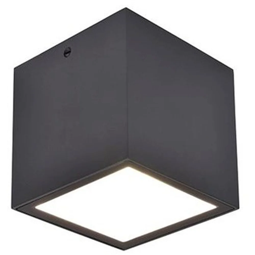LUTEC ARCHITECTURAL GEMINI IP65 MØRK GRÅ TAKLAMPE v:7842204