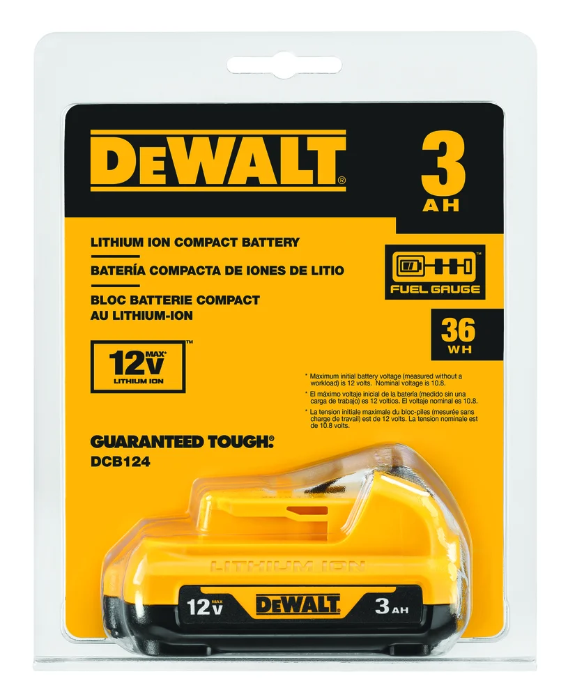 Dewalt Batteri 12V XR 3,0 AH DCB124-XJ v:2674430 Dewalt Batteri 12V XR 3,0 AH DCB124-XJ v:2674430