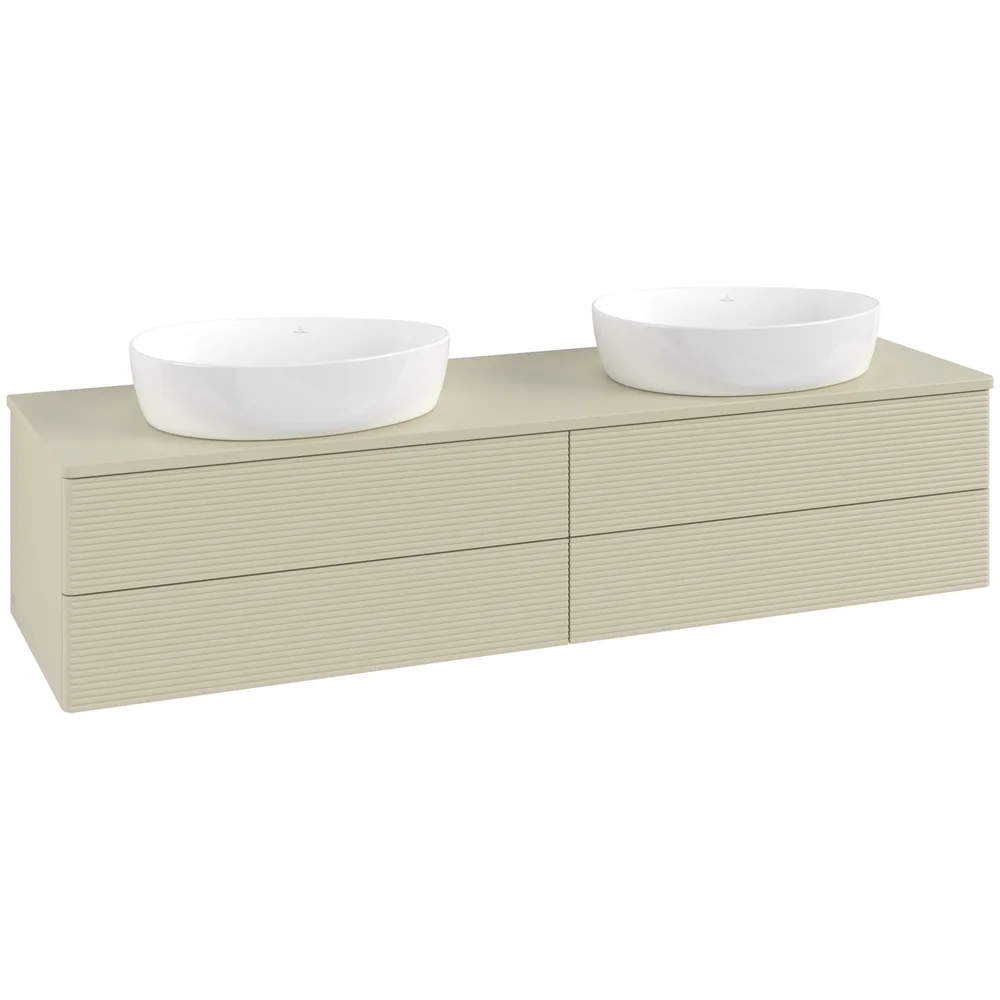 V&B ANTAO SERVANTSKAP 4 SKUFFER RILLET 1600X360X500 FOR 2 SERV. M/KRANHULL SILKEGRÅ v:7443207