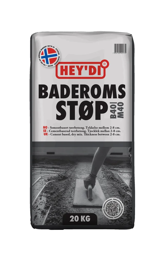 HEYDI BADEROMSSTØP B40M40 20KG v:6534168 HEYDI BADEROMSSTØP B40M40 20KG v:6534168