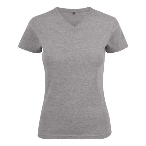 Heavy V-neck Lady Printer T-skjorte 3121011