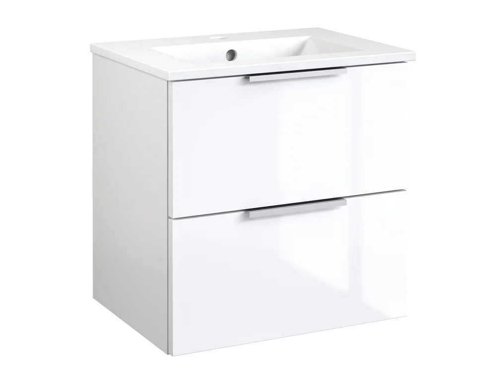 Baderomsmøbel Opal 51cm høyglans hvit v:8695105 Baderomsmøbel Opal 51cm høyglans hvit v:8695105