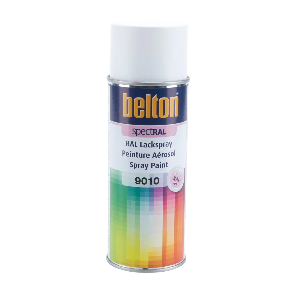 Belton Spraymaling, Hvit Matt RAL 9010, 400 ml v:7111475 Belton Spraymaling, Hvit Matt RAL 9010, 400 ml v:7111475