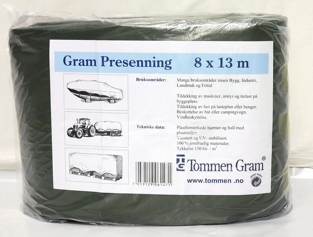 PRESENNING 8X13M 130GRAM PLASTMALJE v:8198882 PRESENNING 8X13M 130GRAM PLASTMALJE v:8198882