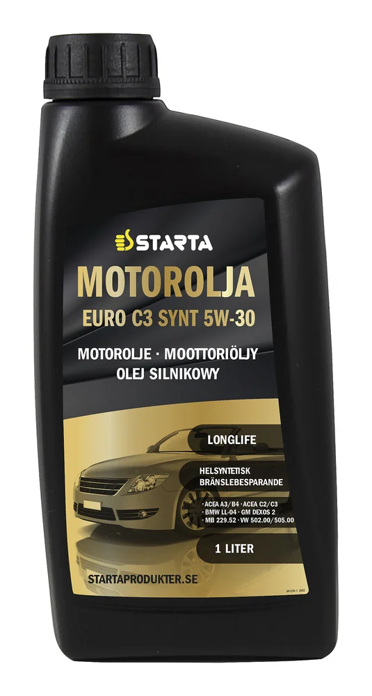 Starta Motorolje Euro C3 helsyntetisk, 5W-30 v:5990456 Starta Motorolje Euro C3 helsyntetisk, 5W-30 v:5990456
