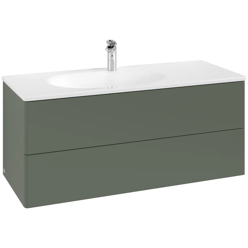 V&B ANTAO SERVANTSKAP 2 SKUFFER GLATT 1188X504X492 VENSTRE GRØNN v:9873466
