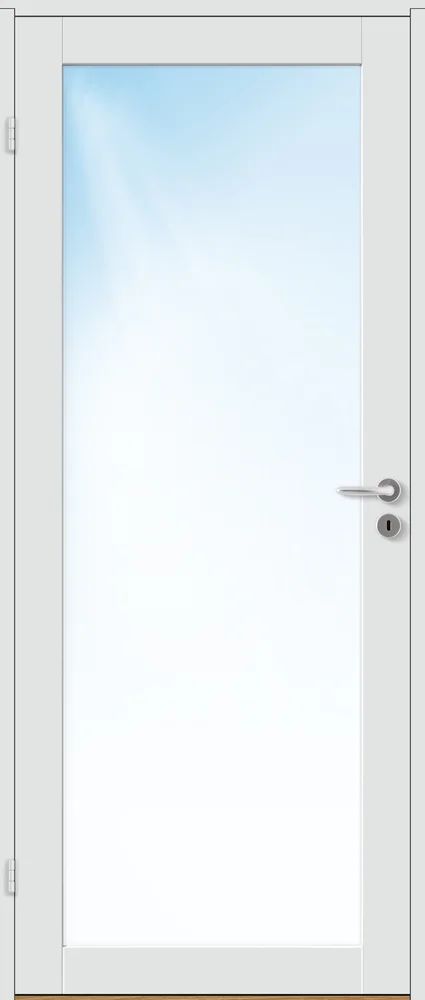 Innerdør 100x210 Base 1 med glass hvit v:5142358