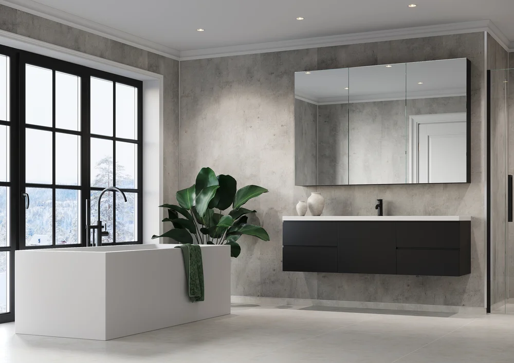Baderomsplate Lentini Grey, slett overflate 11x620x2400mm v:9341960