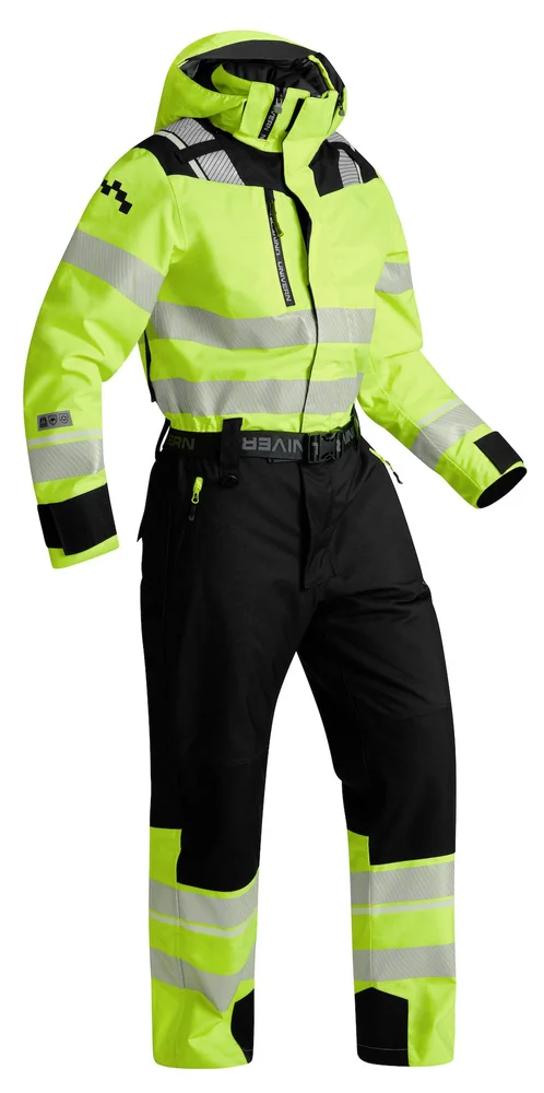 UNIVERN VINTERKJELEDRESS PROTEC 87341 KL.3 DAME GUL/SVART v:8801494