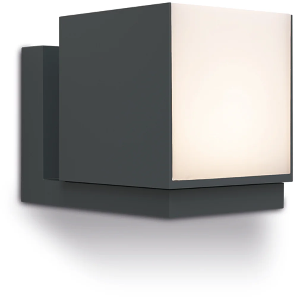 LUTEC ARCHITECTURAL CUBA 1 VEGGHENGT LAMPE MATT SORT v:2385854