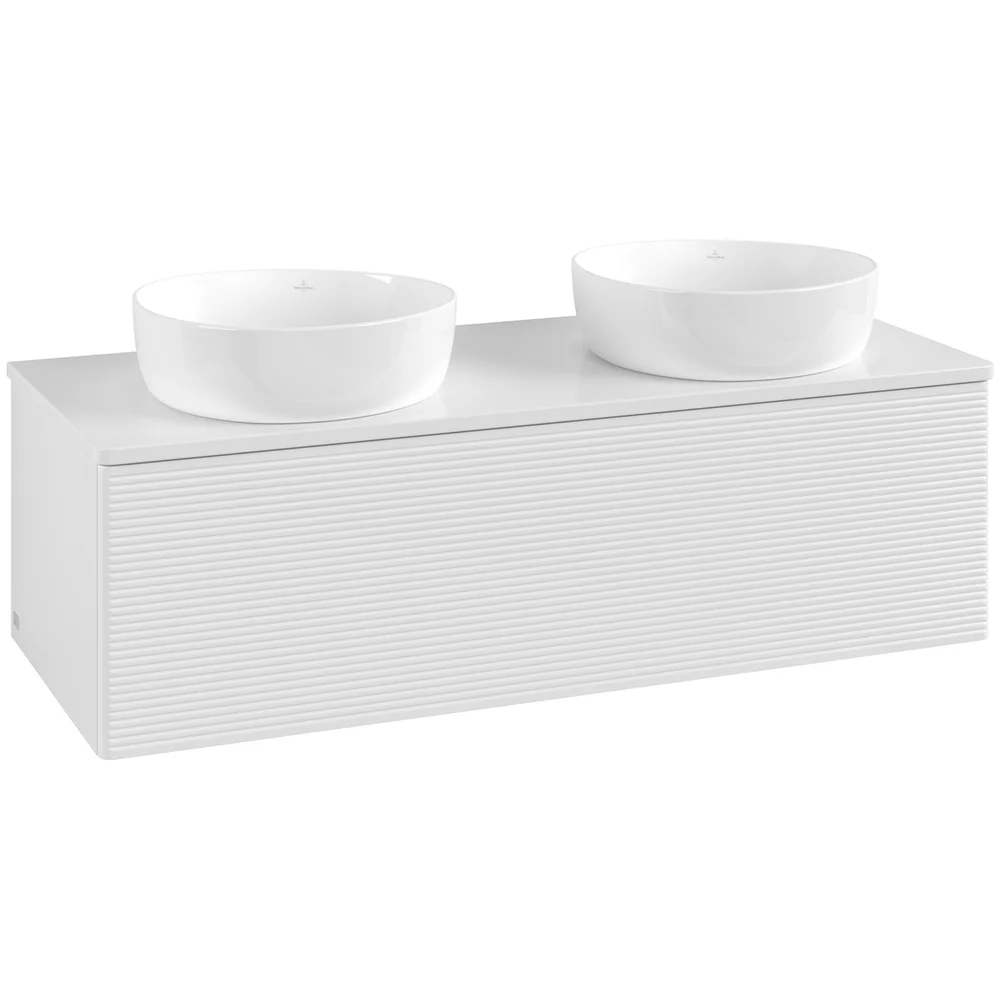 V&B ANTAO SERVANTSKAP 1 SKUFF RILLET 1200X360X500 FOR 2 SERV. U/KRANHULL HVIT v:2039859
