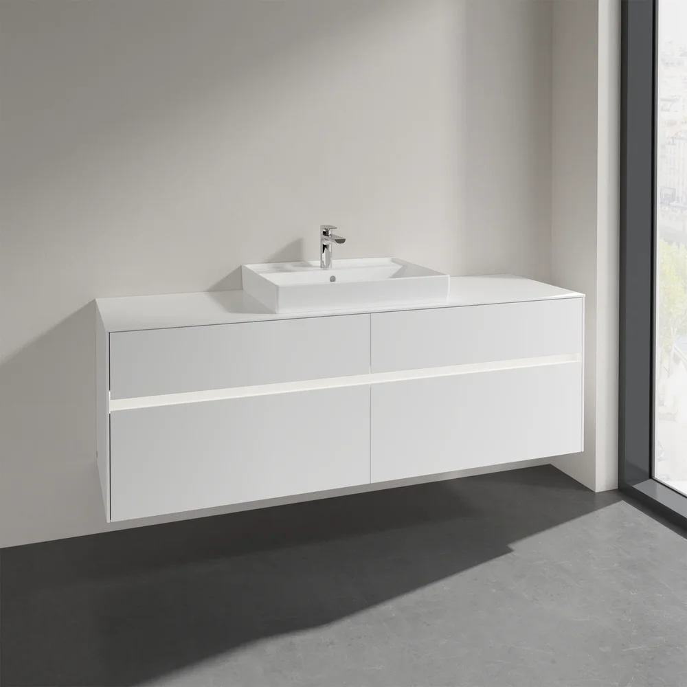 VILLEROY & BOCH COLLARO SERVANTSKAP 160 M/LYS FOR SERVANT MIDT 60 CM M/4 SKUFFER HVIT MATT v:6960855