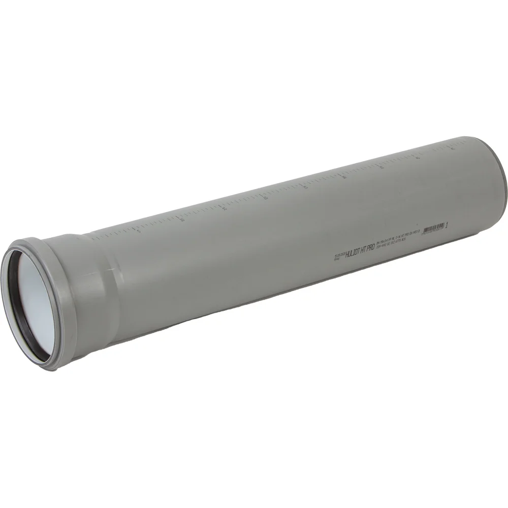 HT PRO AVLØPSRØR M/MUFFE Ø110 2000 MM GRÅ v:7369810