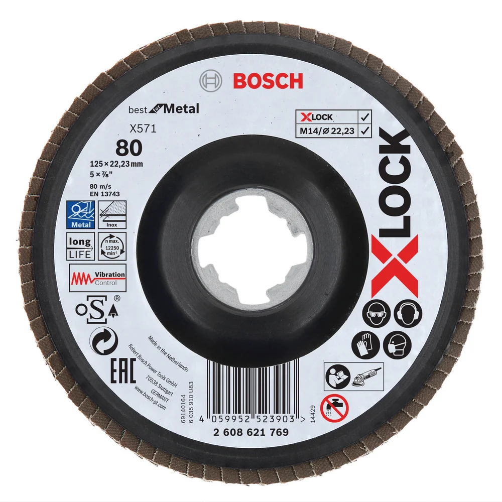 LAMELLSLIPESKIVE XLOCK 125MM K80 KU v:7877975