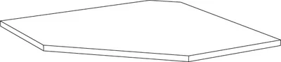 HYLLE FOR 60X60CM HJØRNE OVERSKAP v:8756387