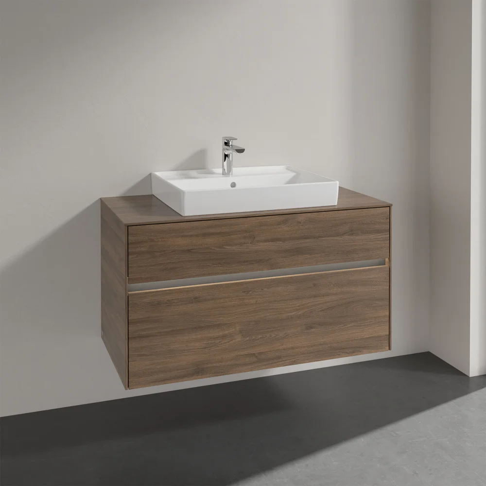 VILLEROY & BOCH COLLARO SERVANTSKAP 100 M/LYS FOR SERVANT MIDT 60 CM M/2 SKUFFER ARIZONA EIK v:8128324