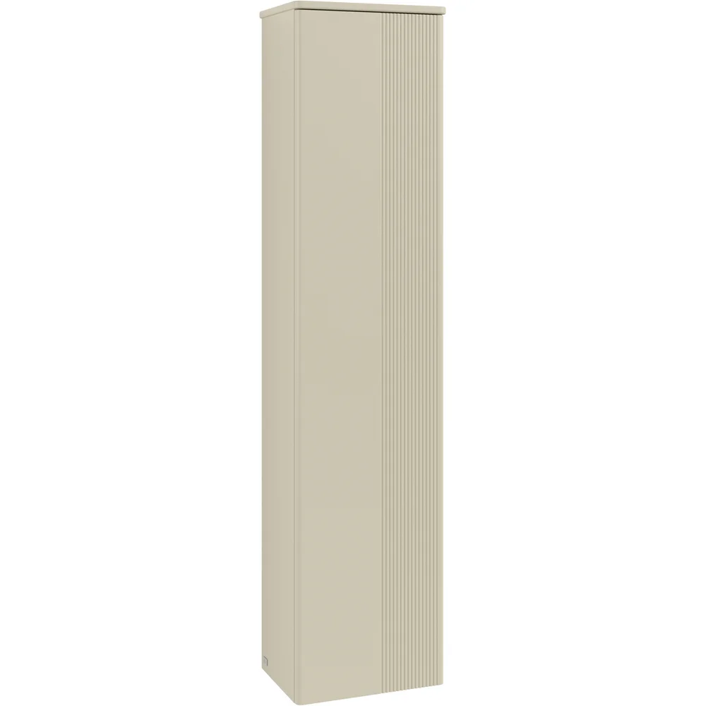 V&B ANTAO HØYSKAP 1 DØR RILLET 414X1719X287 VENSTRE SILKEGRÅ v:8059894