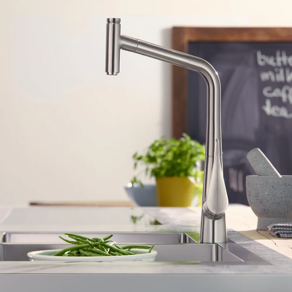 HANSGROHE METRIS SELECT 320 KJØKKENARMATUR M/UTTREKKBAR TUT v:7075006 HANSGROHE METRIS SELECT 320 KJØKKENARMATUR M/UTTREKKBAR TUT v:7075006