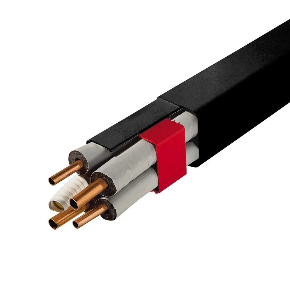 KANAL STANDARD TIL VARMEPUMPE M/FOLIE 80X60MM 2METER SORT v:4452470