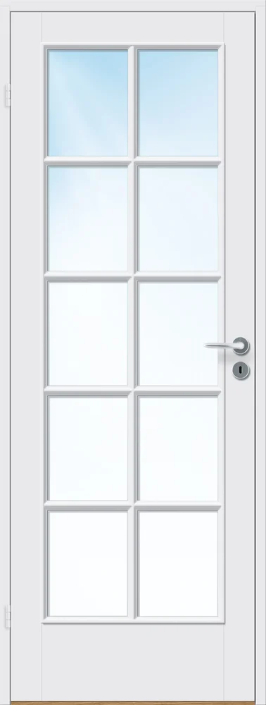 Innerdør Kari lett helglass hvit 90x210 cm sotet glass v:1624376