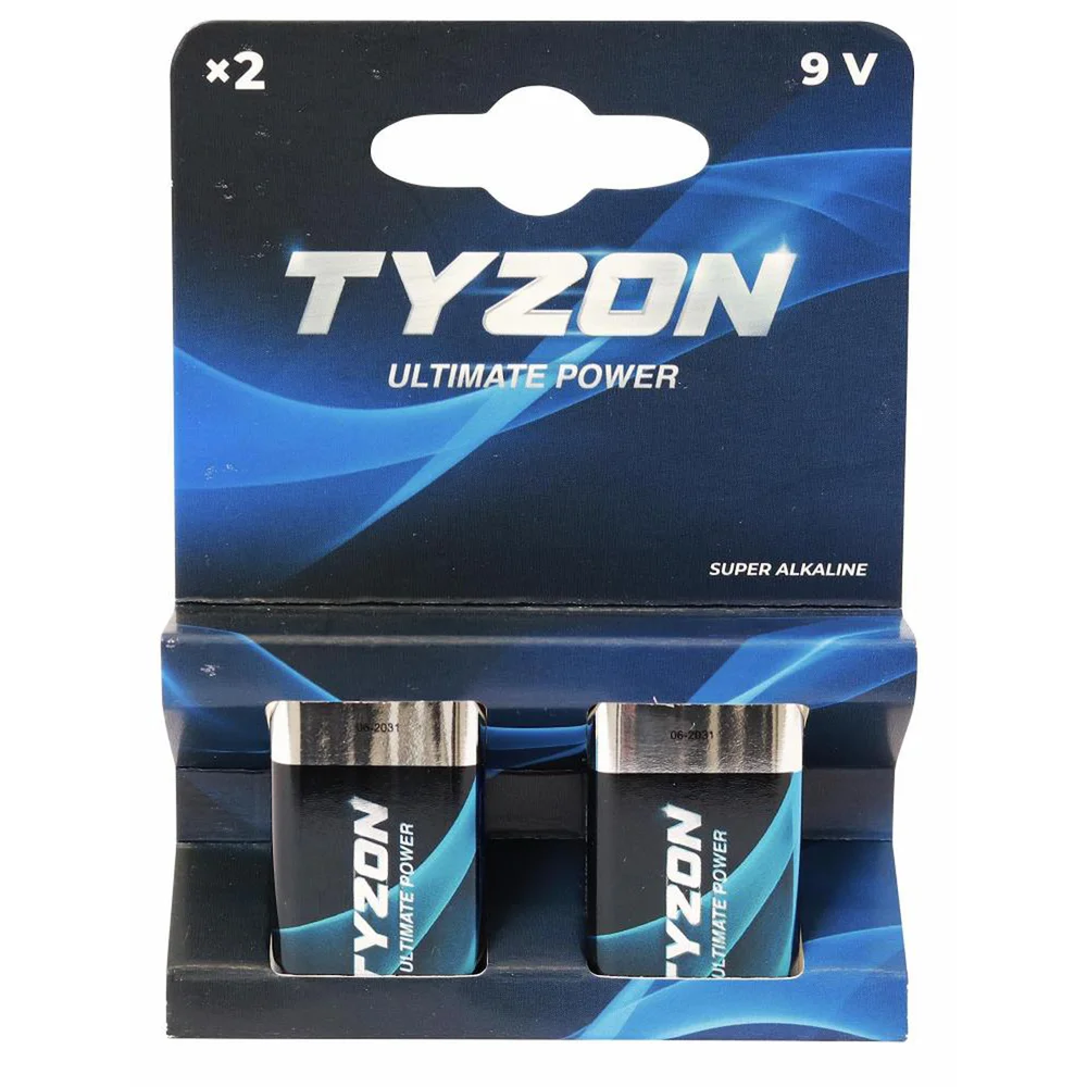 TYZON 9 V SUPERALKALISKE BATTERIER 2-PK. v:4710701
