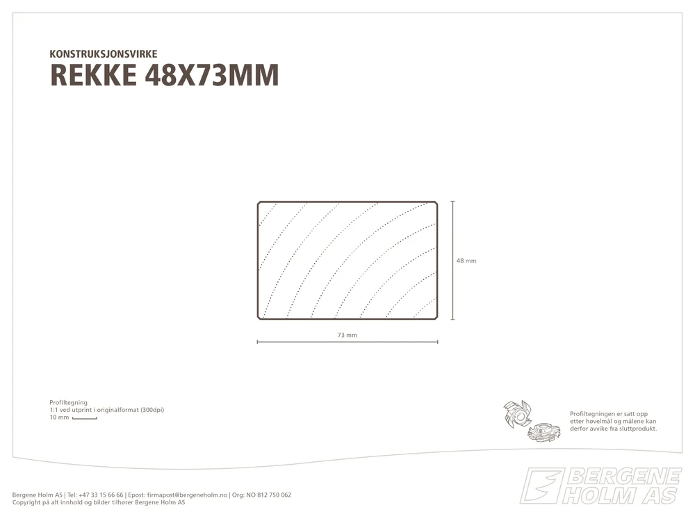 Lekt justert furu impregnert klasse 1 48×73 mm v:3410948 Lekt justert furu impregnert klasse 1 48×73 mm v:3410948