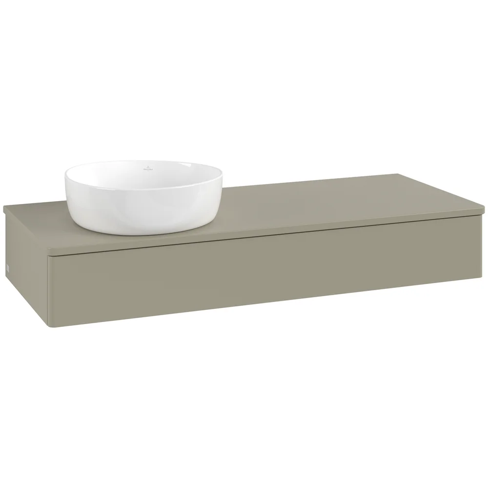 V&B ANTAO SERVANTSKAP 1 SKUFF GLATT 1200X190X500 VENSTRE U/KRANHULL STENGRÅ v:3460034
