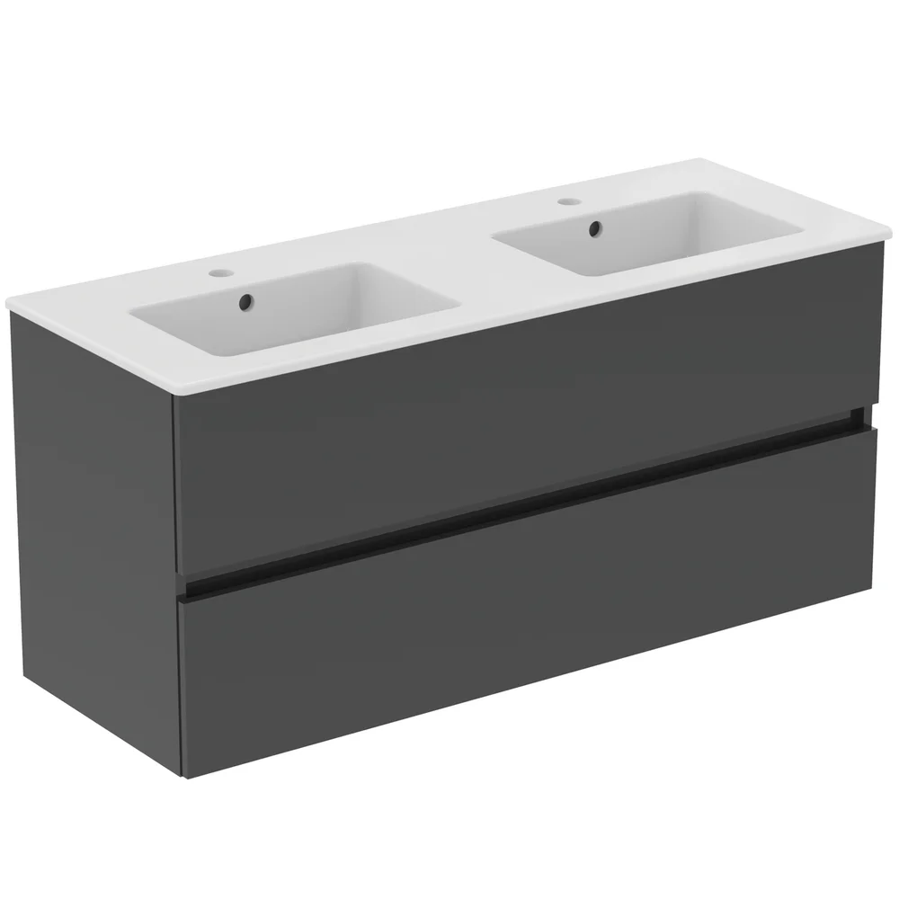IDEAL STANDARD EUROVIT 2.0/ULYSSE BADEROMSMØBEL 1215X455 M/DOBBELSERVANT MID GREY v:6327189 IDEAL STANDARD EUROVIT 2.0/ULYSSE BADEROMSMØBEL 1215X455 M/DOBBELSERVANT MID GREY v:6327189