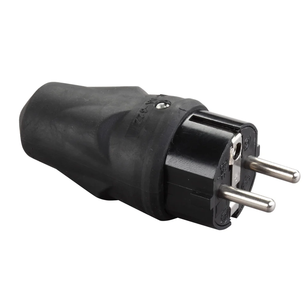 ELITECH STØPSEL M/J GUMMI IP44 SORT v:1907482 ELITECH STØPSEL M/J GUMMI IP44 SORT v:1907482