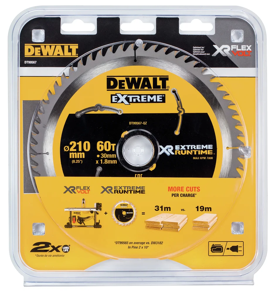 Dewalt Sirkelsagblad 210x30 med 60 tenner v:9075653
