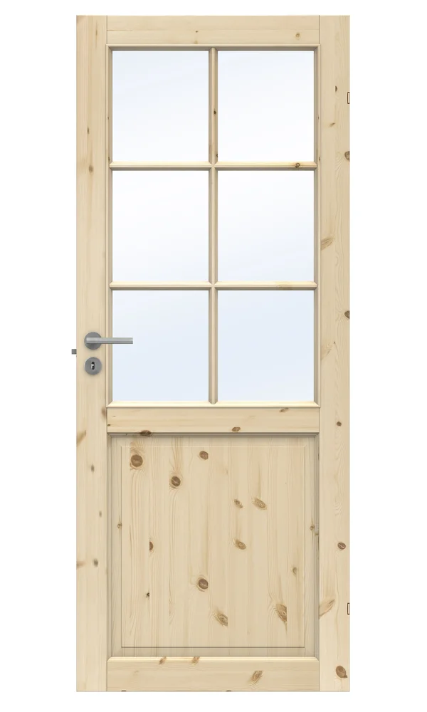 Dørbl tradition sp6 9x21 ubh furu glassdør 4mm herdet glass v:8105376