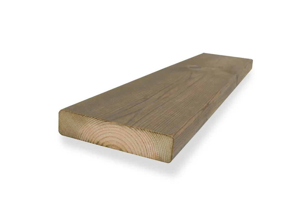 Terrassebord 28x120x3900 Furu Royalimpregnert Fjellgrå - Alvdal Royal v:8478410