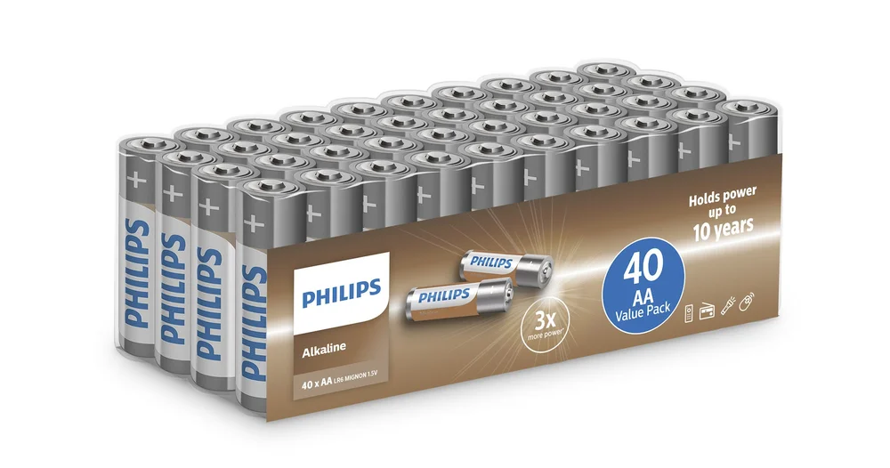 PHILIPS BATTERI AA/LR6 40-P v:1660838 PHILIPS BATTERI AA/LR6 40-P v:1660838
