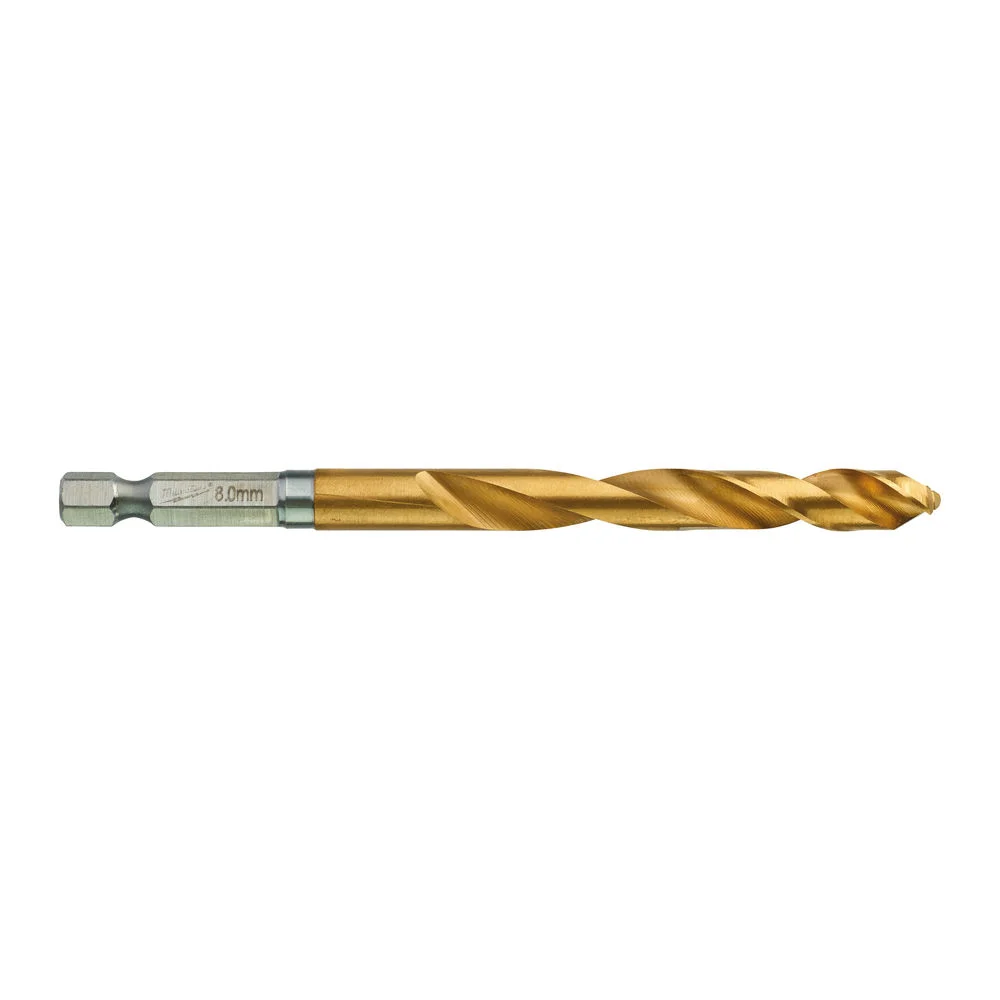 Milwaukee metallbor HSS-G 8,0 mm TiN v:6591301
