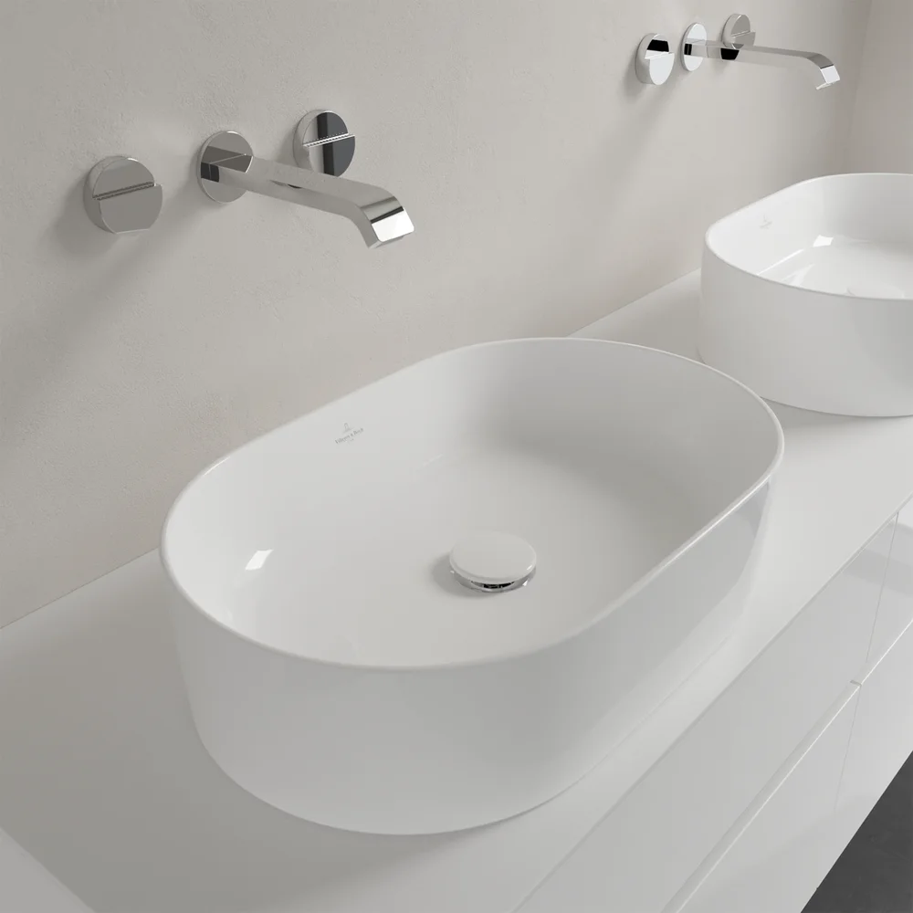 V&B COLLARO SERVANT OVAL 56X36, TITANCERAM HVIT ALPIN U/OVERLØP v:7316483