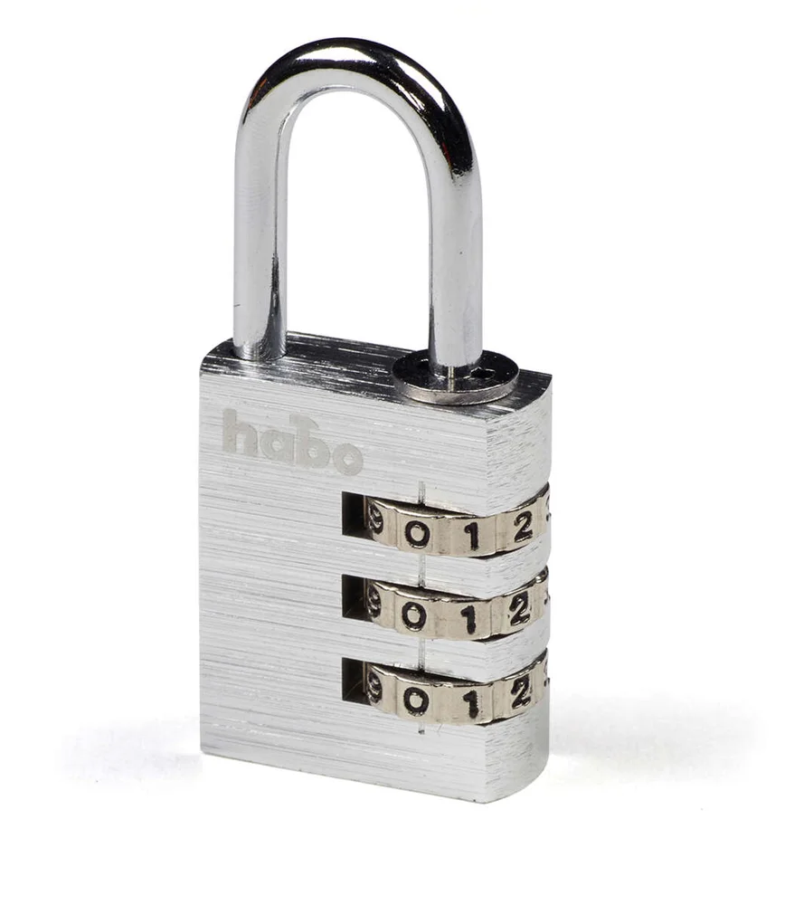 Habo Hengelås med Kode 203-30 Sølv Aluminium v:9277995 Habo Hengelås med Kode 203-30 Sølv Aluminium v:9277995