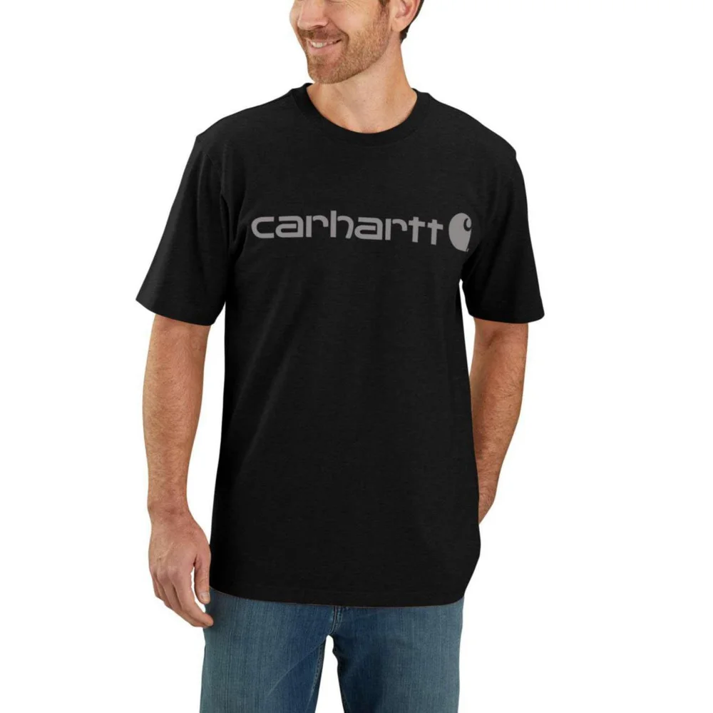 Carhartt T-skjorte grå-logo, svart v:1671042