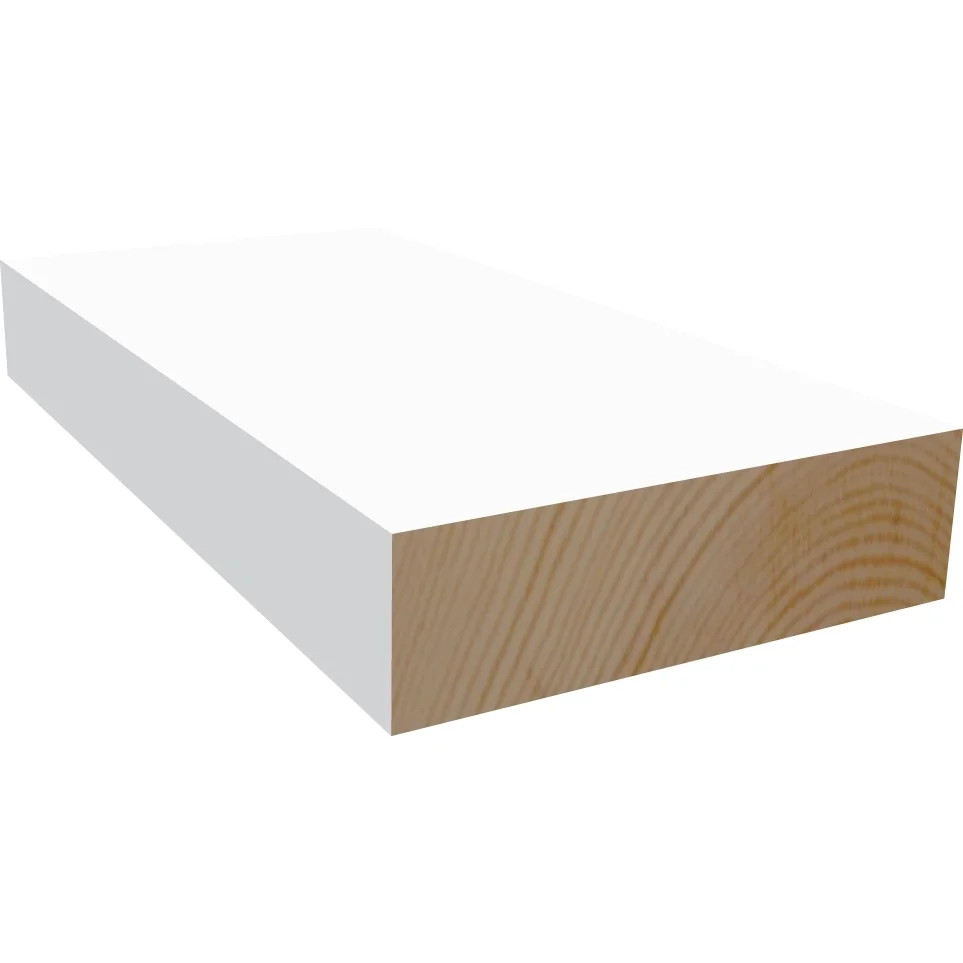 Glattkantlist furu malt hvit bomull S0502-Y 12x45x4400 mm v:9097907