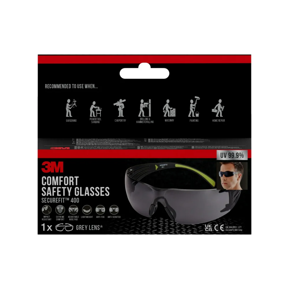 Vernebrille ripesikker securefit mørk v:4504608