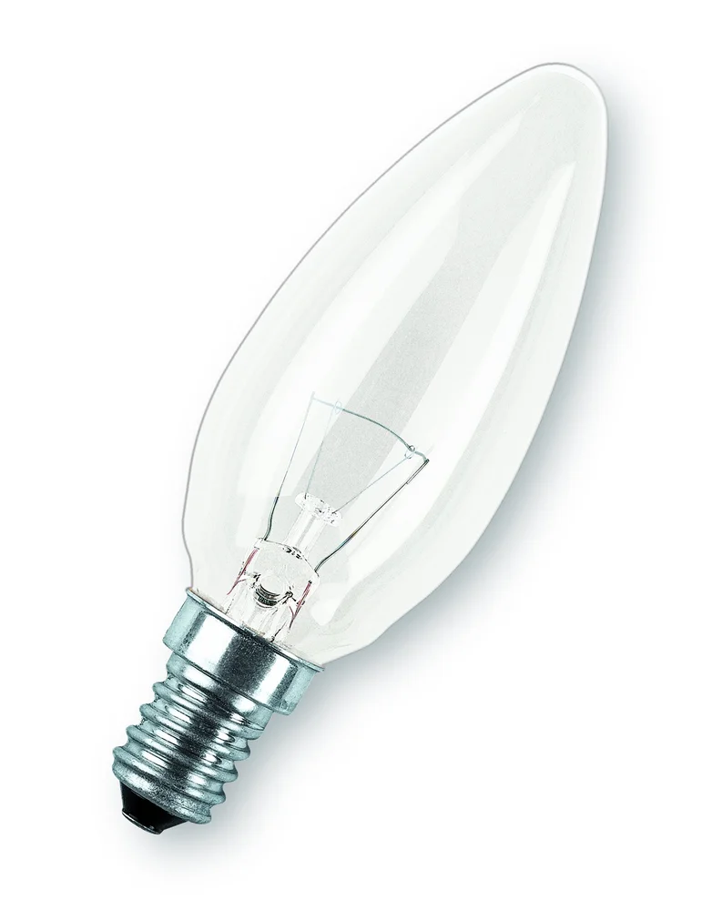 Osram Glødelampe krone, 11 W, E14, klar, 59 lm v:3323018 Osram Glødelampe krone, 11 W, E14, klar, 59 lm v:3323018