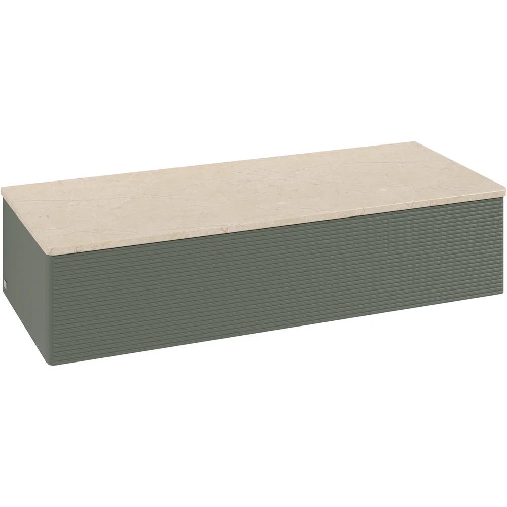 V&B ANTAO SIDESKAP 1 SKUFF RILLET 1200X268X500 M/LYS GRØNN/CRÉME v:9692327