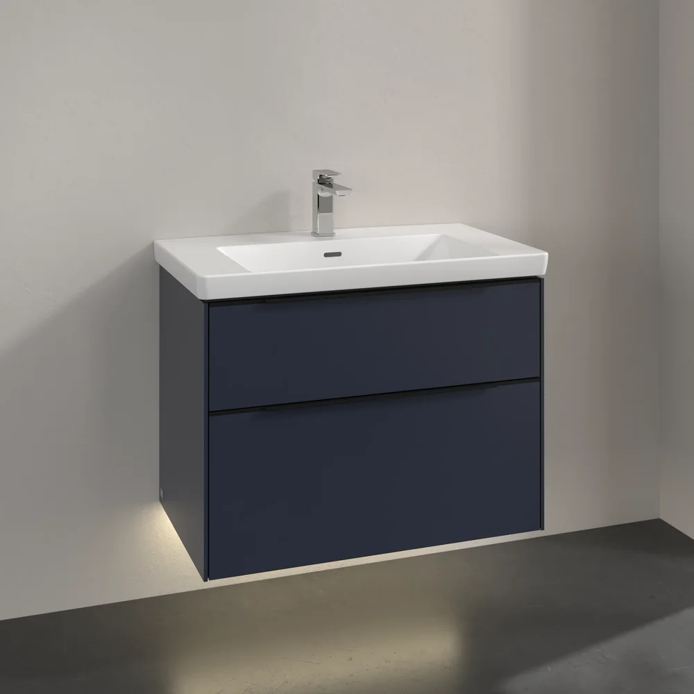 V&B SUBWAY 3.0 SERVANTSKAP 77X57 MARINE BLUE M/LYS HÅNDTAK I VOLCANO BLACK v:5822818
