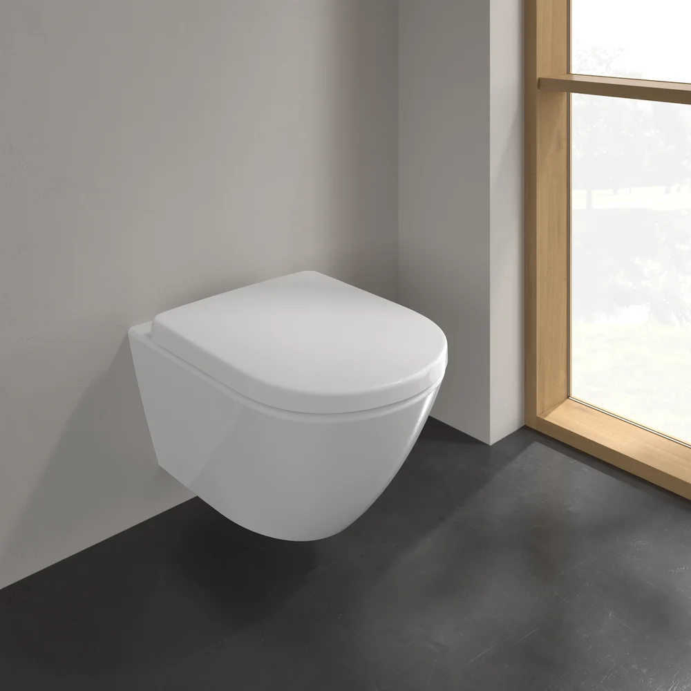 VILLEROY & BOCH SUBWAY 2.0 COMFORT VEGGSKÅL M/ÅPEN SPYLEKANT HVIT ALPIN v:6372401