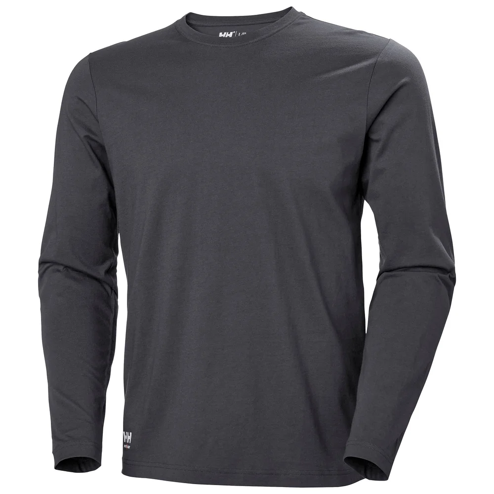 Helly Hansen Workwear Langarmet T-skjorte Manchester, mørkgrå, strl L v:6221837